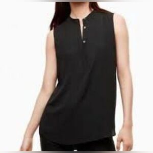 Aritzia Babaton Women's Blouse Size M Popover Sleeveless Top Black